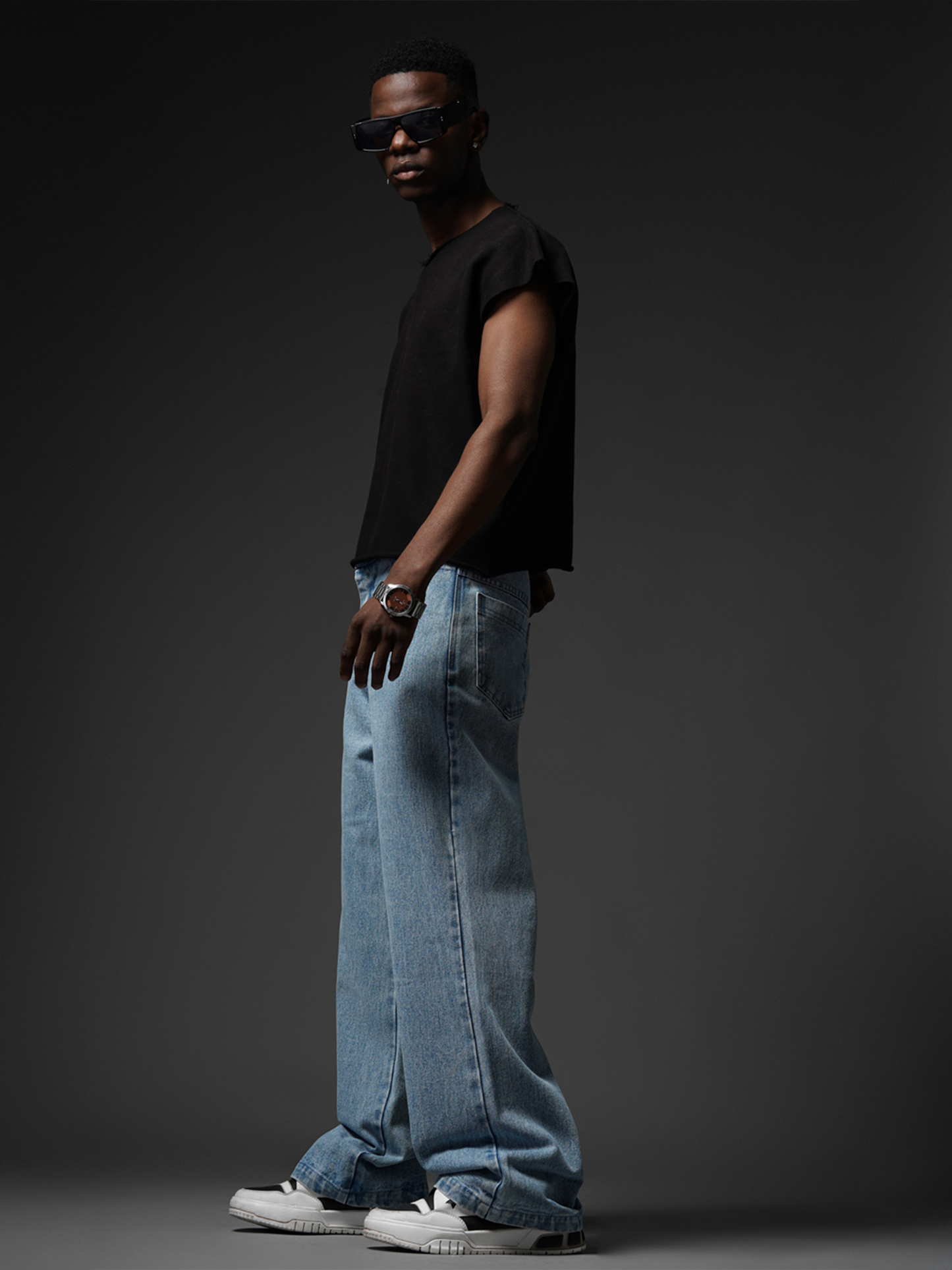 Basic Blue Straight Fit Jeans