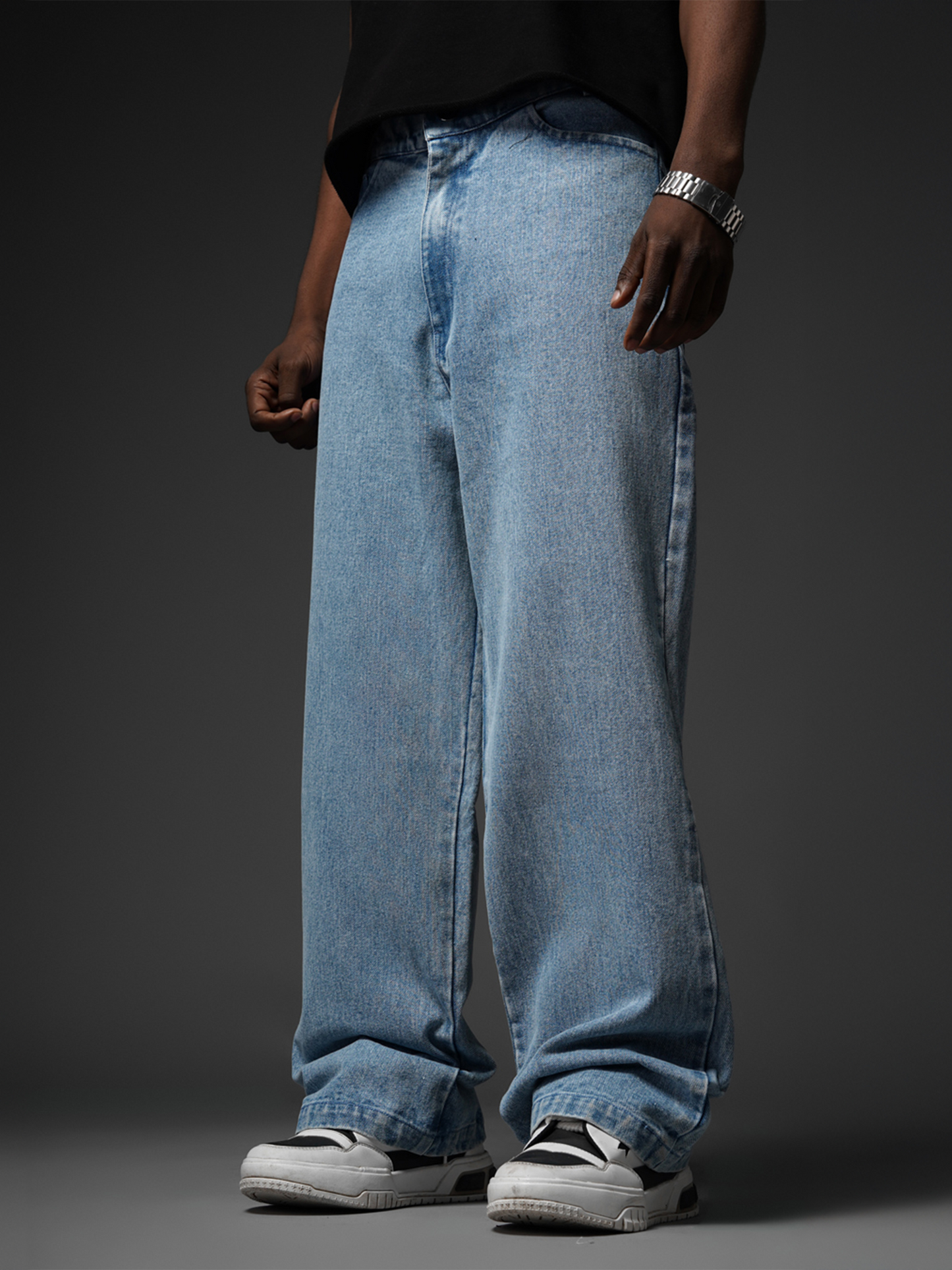 Basic Blue Straight Fit Jeans
